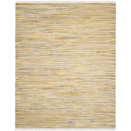 Safavieh Rag Rug Large Rectangle Area Rug, Gold and Multi - 8 x 10 ft. RAR129N-8